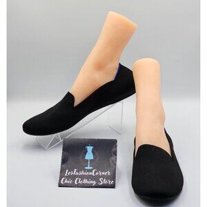 Rothy's Women's Black Knit The Loafer Casual Lightweight Flats Shoes Sz 12 2689